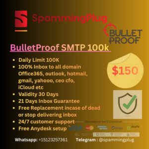 Bullet Proof SMTP Daily Limit 100K 2026 | 100% Inbox to Office365