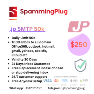 .jp SMTP Daily Limit 50K 2026 | 100% Inbox
